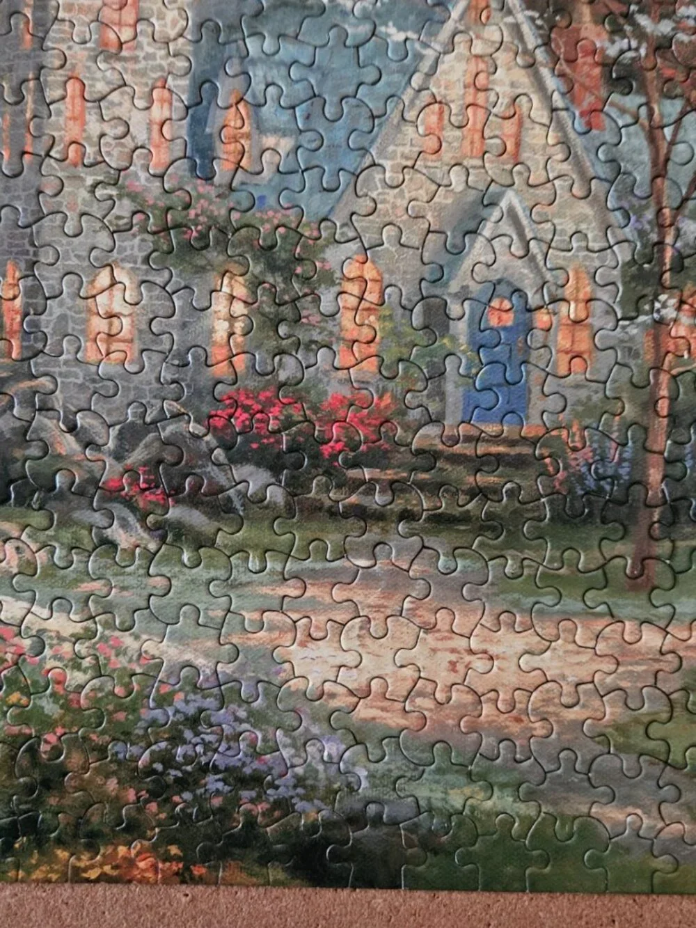 Thomas Kinkade The Mountain Chapel Ceaco 1000 Piece Puzzle Complete